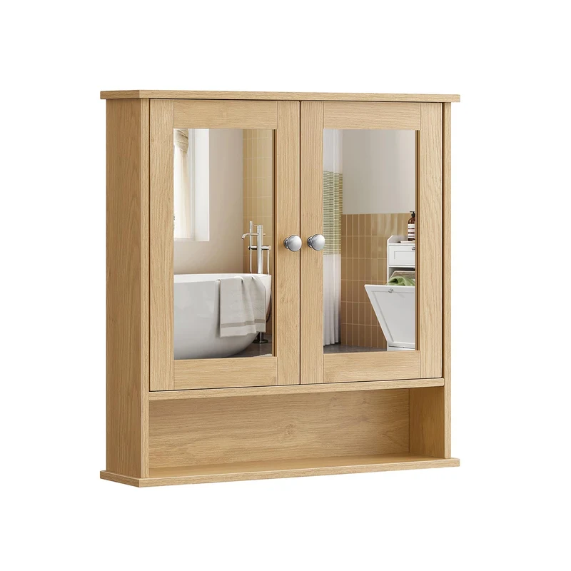 Spiegelschrank mit offenem Fach Wandmontage