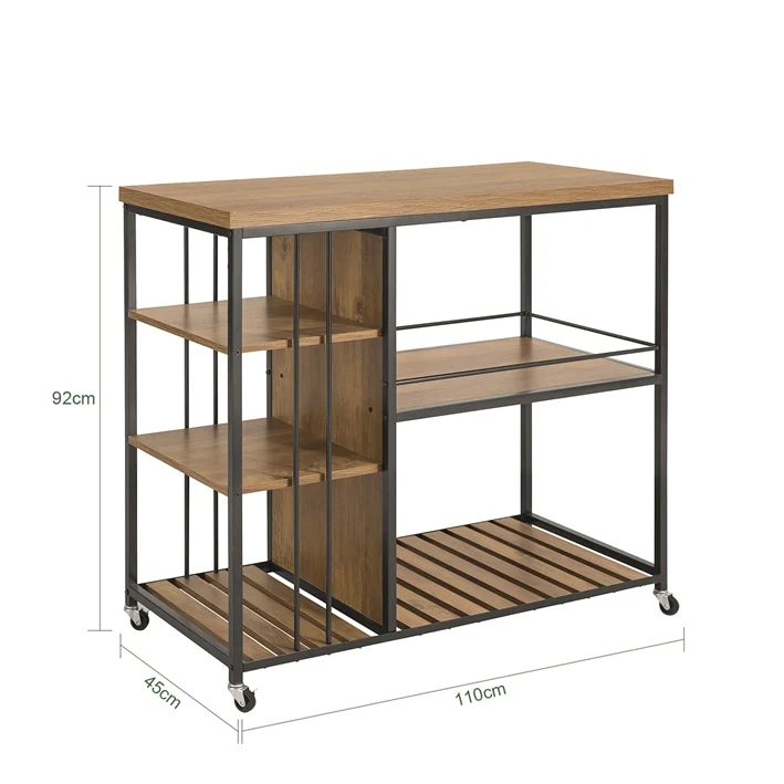 SoBuy | Servierwagen | Küchenschrank | Mehrzweckschrank | SVW18-II-F