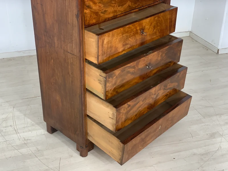 Hochwertiger Biedermeier Schrank Fächerschrank um 1880