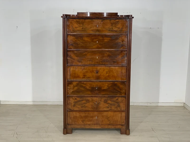 Hochwertiger Biedermeier Schrank Fächerschrank um 1880