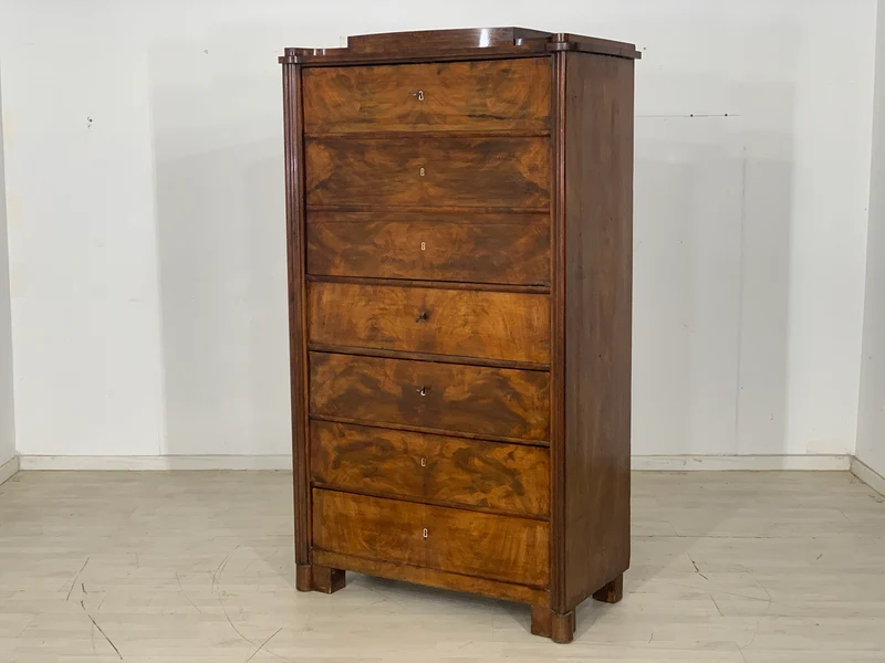 Hochwertiger Biedermeier Schrank Fächerschrank um 1880