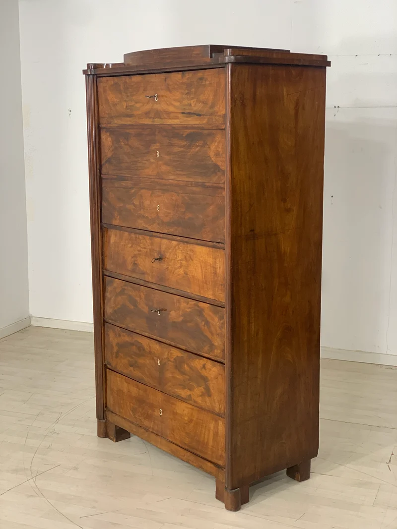 Hochwertiger Biedermeier Schrank Fächerschrank um 1880
