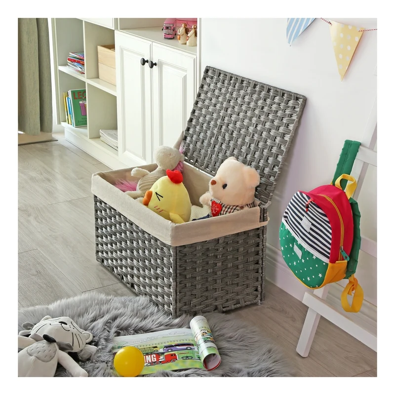 Aufbewahrungsbox aus Polyrattan mit Deckel