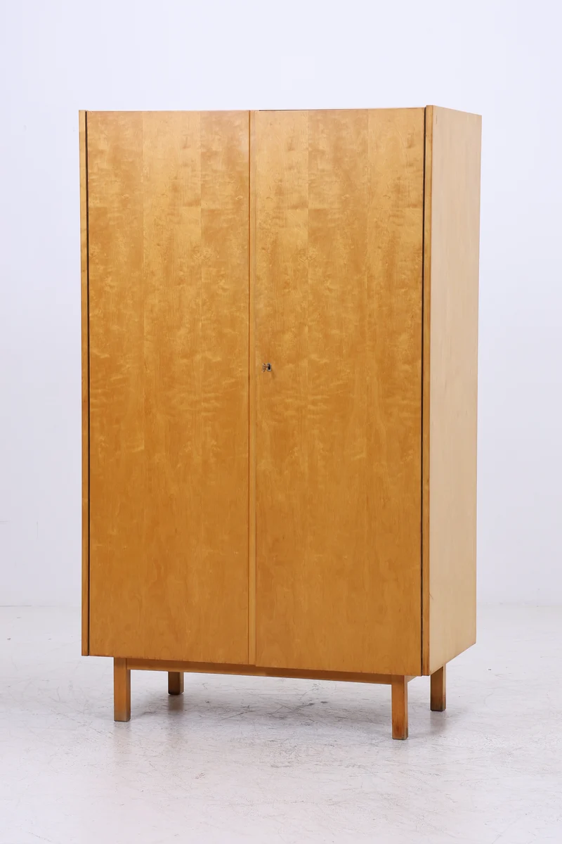 Vintage Hellerau Kleiderschrank | Mid Century Birke Wäscheschrank| DDR Design