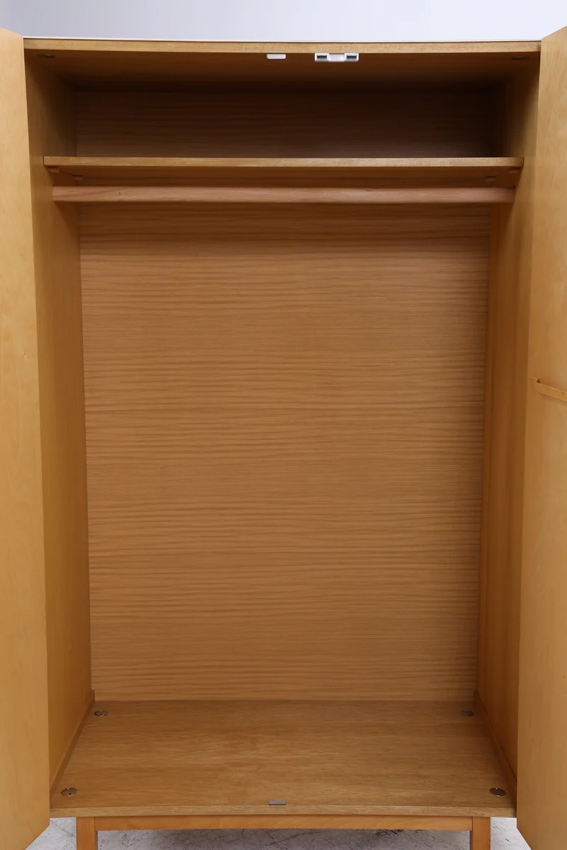 Vintage Hellerau Kleiderschrank | Mid Century Birke Wäscheschrank| DDR Design