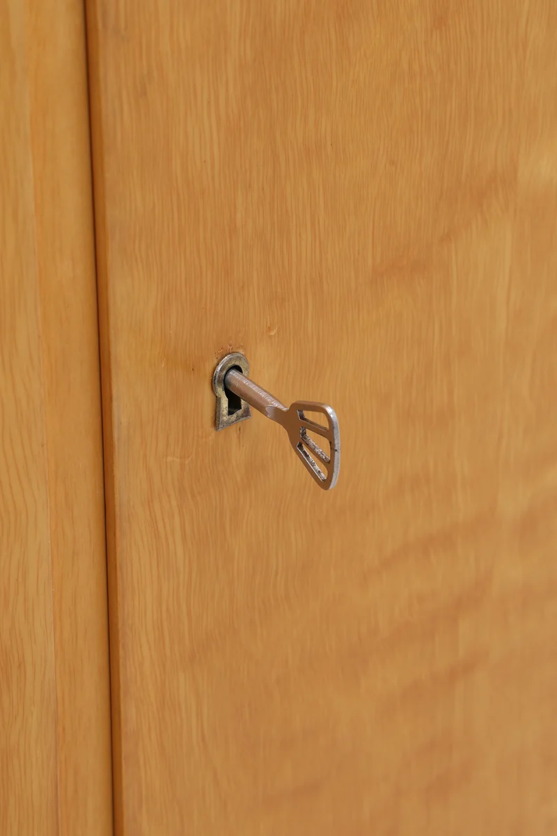 Vintage Hellerau Kleiderschrank | Mid Century Birke Wäscheschrank| DDR Design