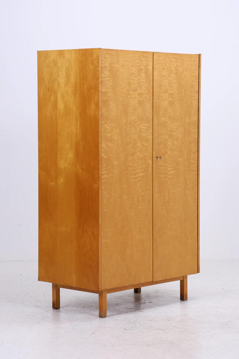 Vintage Hellerau Kleiderschrank | Mid Century Birke Wäscheschrank| DDR Design