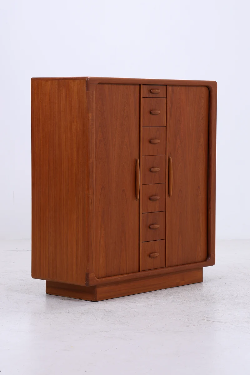 Dyrlund Herrenschrank Teak | Danish Design Cabinet | Vintage Lamellentüren Schrank | Seltene Ausführung