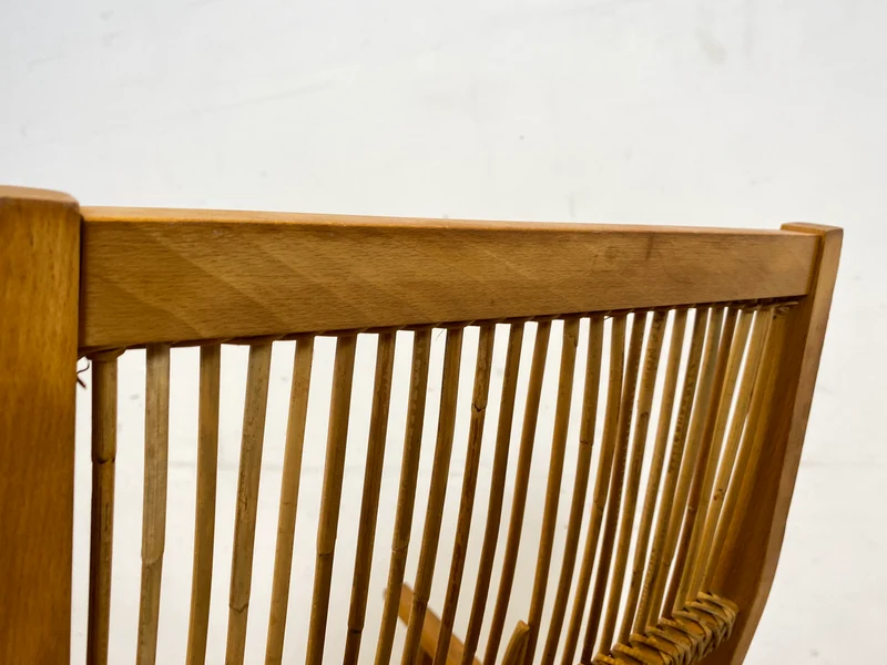 Formschöner und gut erhaltener 60er Jahre Designer Schaukelstuhl von Selman Selmanagic für VEB Hellerau I Stuhl Sessel Lesesessel Rocking Chair Mid-Century DDR Vintage I