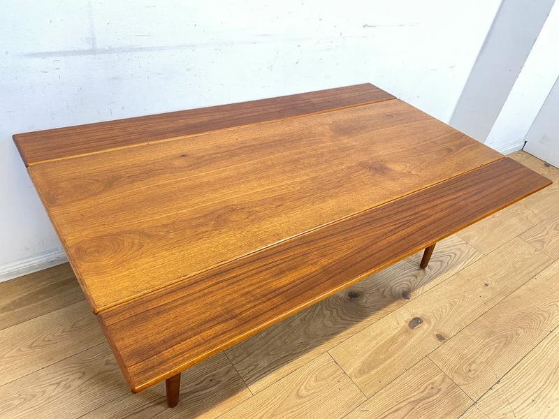 Stilvoller skandinavischer Designer Salontisch Trioh von Kai Kristiansen I auszieh- und höhenverstellbar I Teakholz I Wohnzimmertisch Couchtisch Esstisch Tisch Danish Design Mid-Century Vintage I