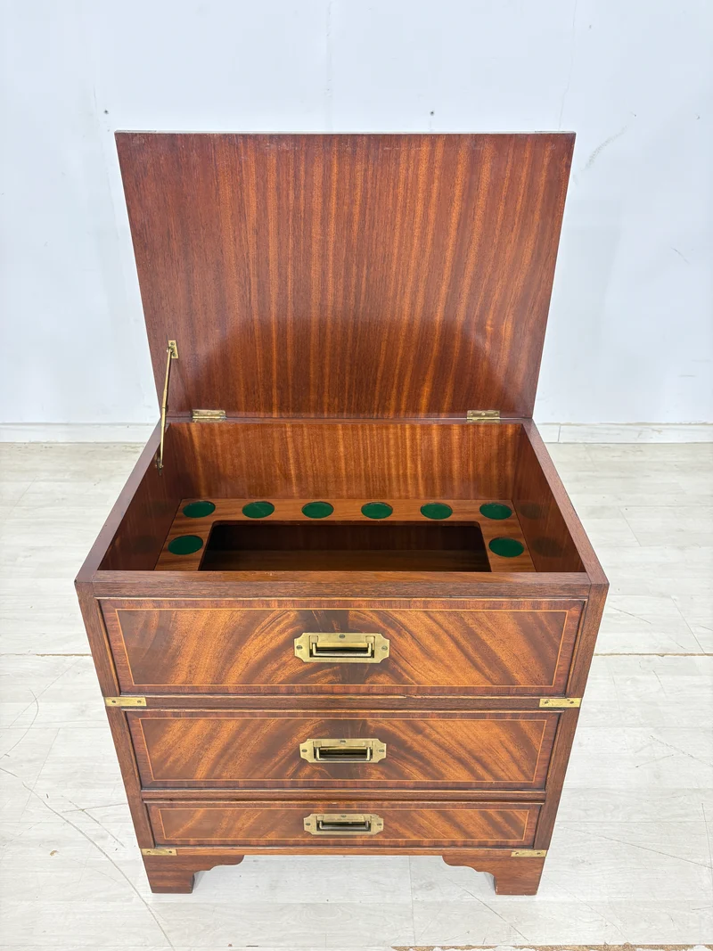English Kolinalstil-Kommode / Barschrank / Anrichte-Mahagoni / Minibar