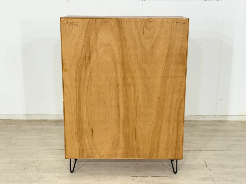 Drylund Teak Schrank / Jalousietür Wäscheschrank / Vintage Highboard