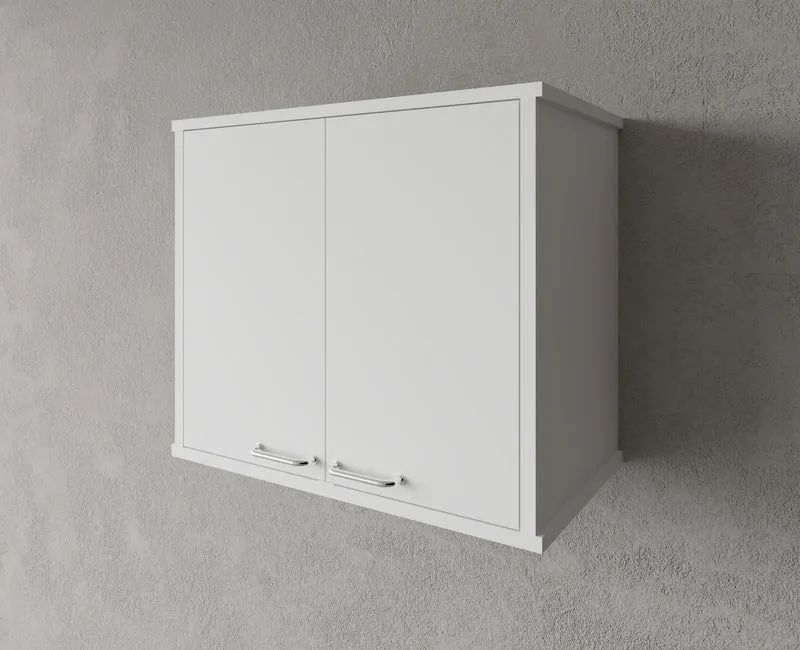 Pensile per Composizione Lavanderia in PVC, Kit Completo 60x34 cm, Modello Garden, Ideale per Spazi Funzionali