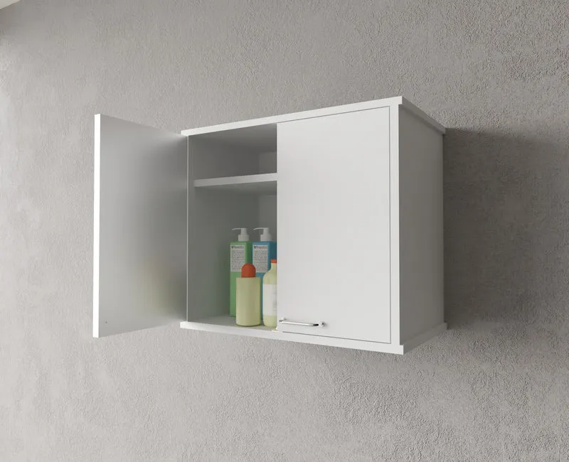 Pensile per Composizione Lavanderia in PVC, Kit Completo 60x34 cm, Modello Garden, Ideale per Spazi Funzionali