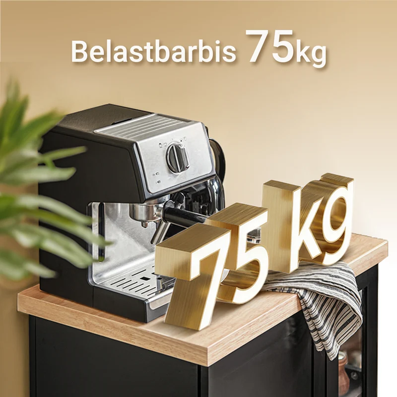 SoBuy | Küchenwagen | Servierwagen | mit 3 Ablagefächern | Schwarz | 60x90x40cm | FKW75-SCH