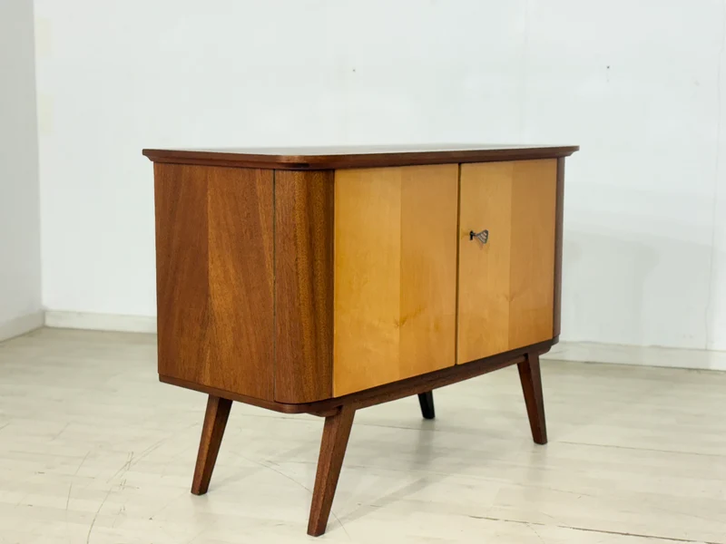 Mid-Century Kommode / Sideboard / Vintage Barschrank – 60er Jahre