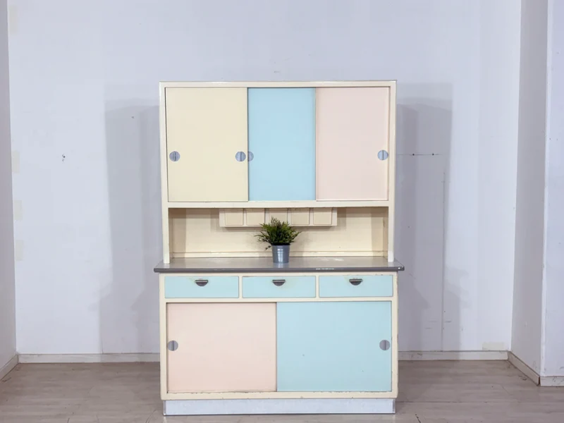 Vintage Küchenbuffet 50er/60er Jahre | Pastell-Design Küchenschrank| 2-teilig