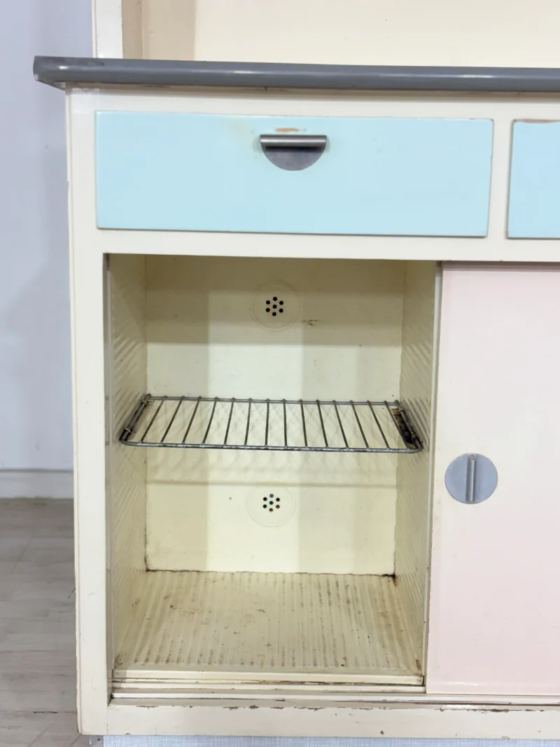 Vintage Küchenbuffet 50er/60er Jahre | Pastell-Design Küchenschrank| 2-teilig