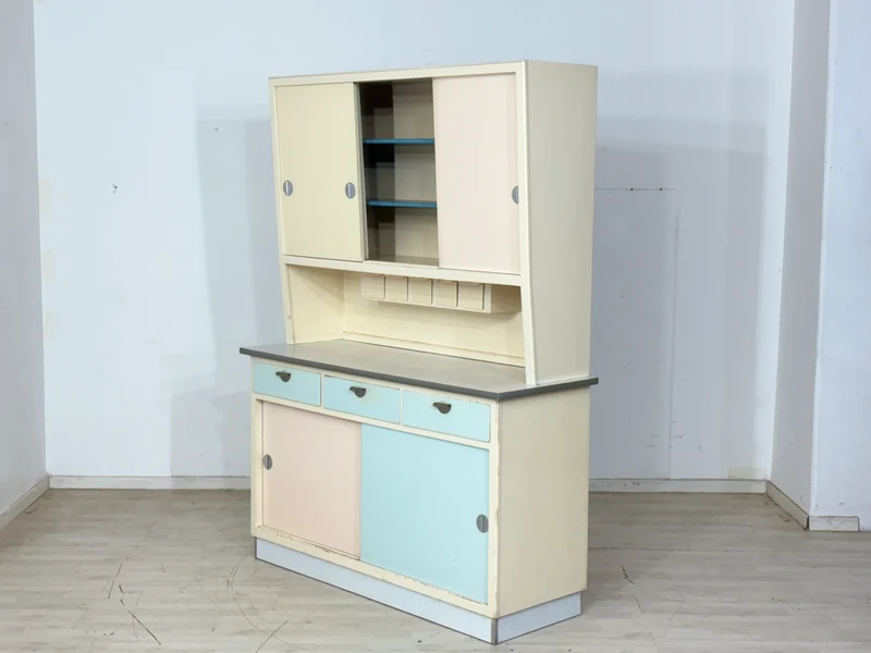 Vintage Küchenbuffet 50er/60er Jahre | Pastell-Design Küchenschrank| 2-teilig