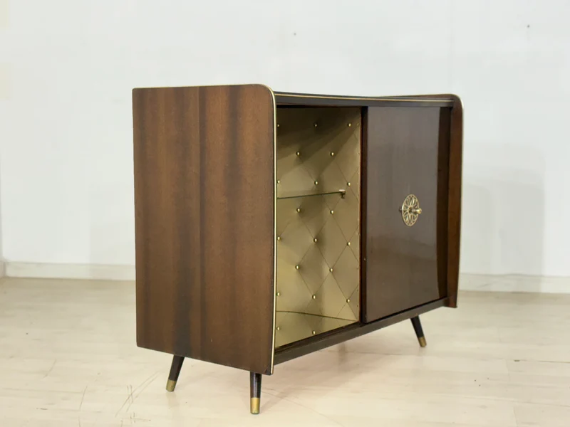 Mid-Century Barschrank / Vintage Plattenspieler / 60er Jahre Kommode
