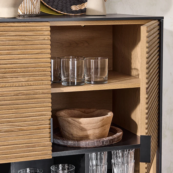 SoBuy | Sideboard | Küchenschrank | Flurschrank | Aufbewahrungsschrank | Buffet | HFSB03-SCH