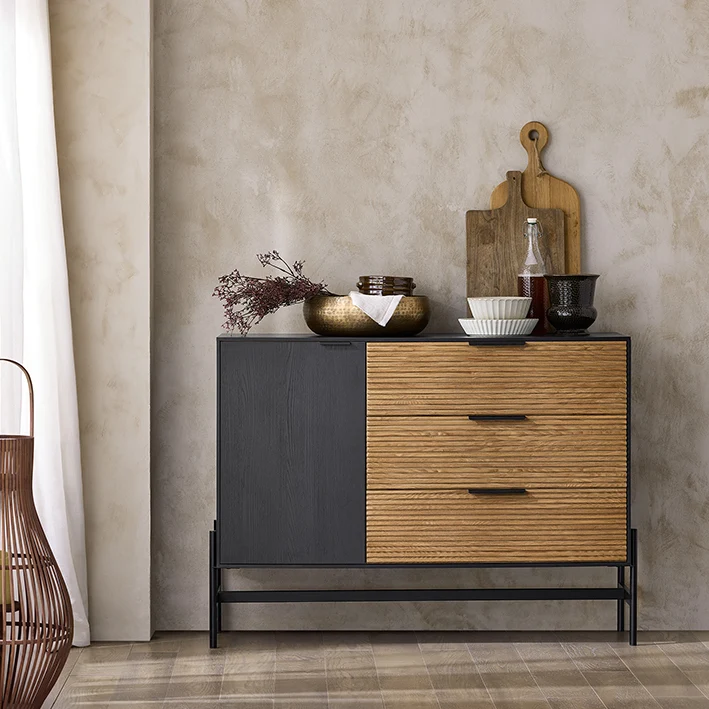 SoBuy | Sideboard | Flurschrank | Küchenschrank | Aufbewahrungsschrank | TV-Schrank | HFSB02-SCH