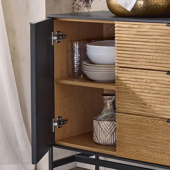 SoBuy | Sideboard | Flurschrank | Küchenschrank | Aufbewahrungsschrank | TV-Schrank | HFSB02-SCH