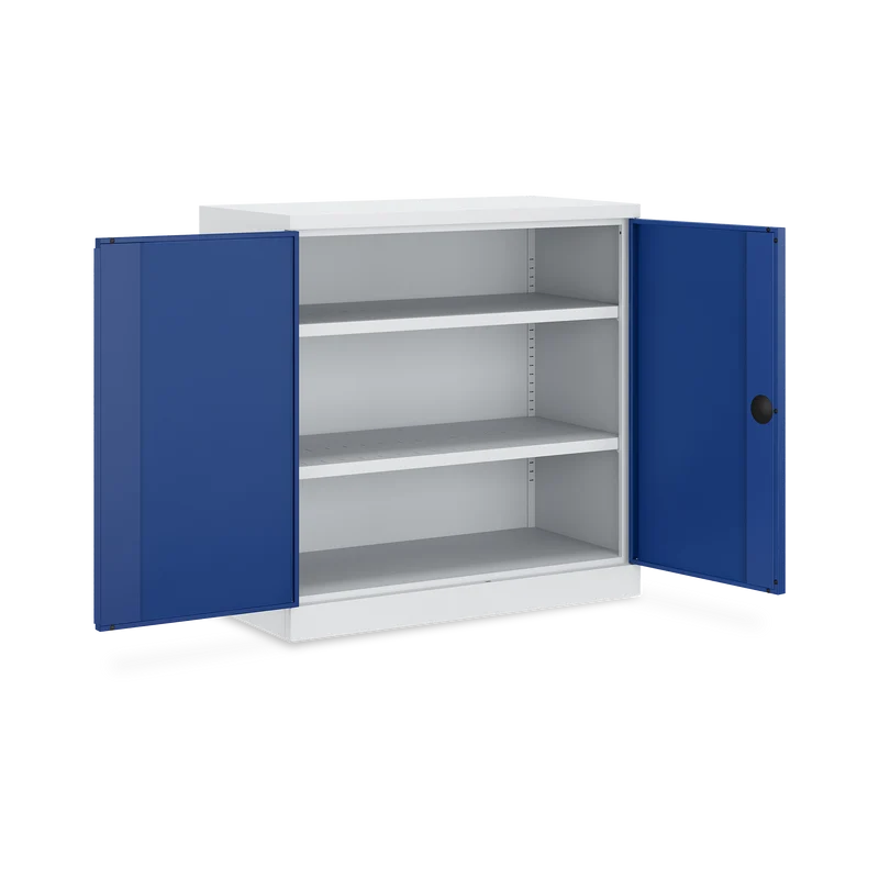Schwerlastschrank (150 kg) mit 2 Böden (1000 x 500 x 995 mm)