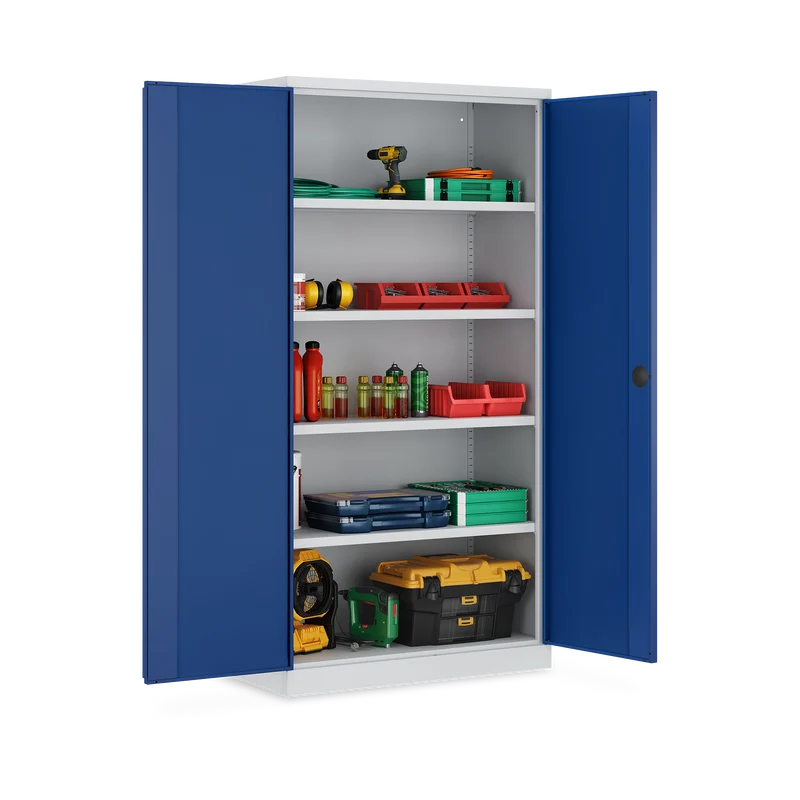 Schwerlastschrank (150 kg) mit 4 Böden (1000 x 665 x 1945 mm)
