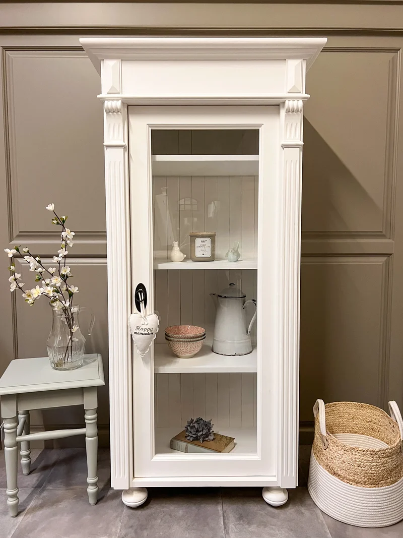 Faro - Eleganter, weißer Badezimmer-Schrank im Landhaus-Stil
