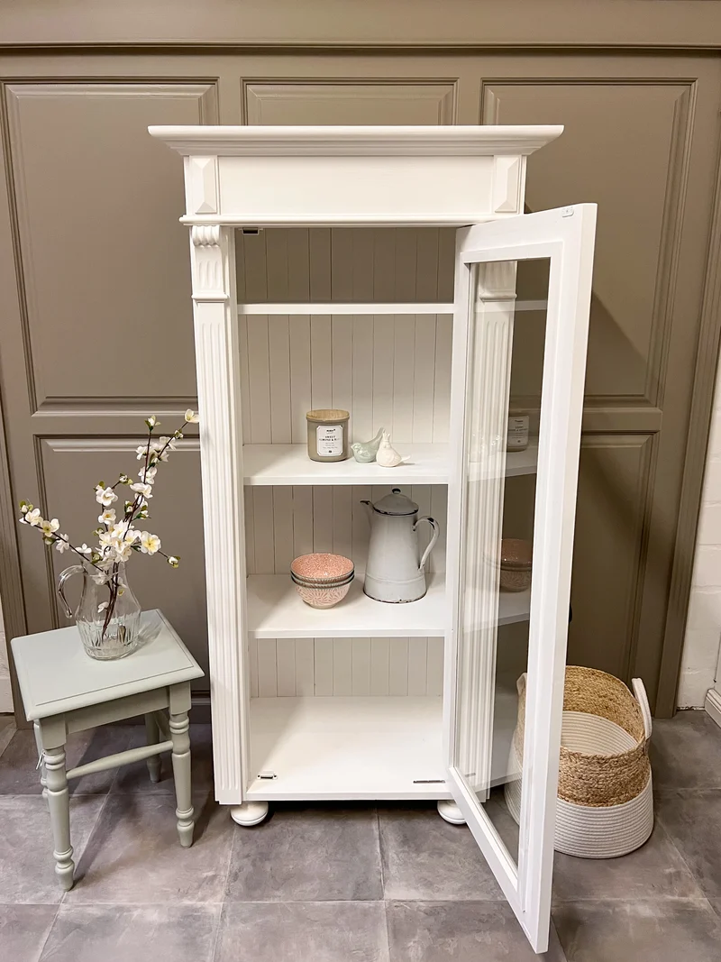 Faro - Eleganter, weißer Badezimmer-Schrank im Landhaus-Stil