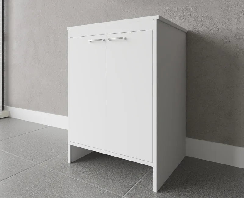 Base per Composizione Lavanderia in PVC, Kit Completo 60x50 cm, Modello Garden, Ideale per Spazi Funzionali e Facile da Montare