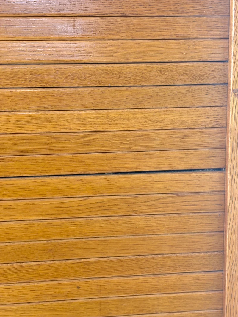 Großer 60er Jahre Rolladenschrank – Eiche – Vintage Highboard / Mid-Century Schrank
