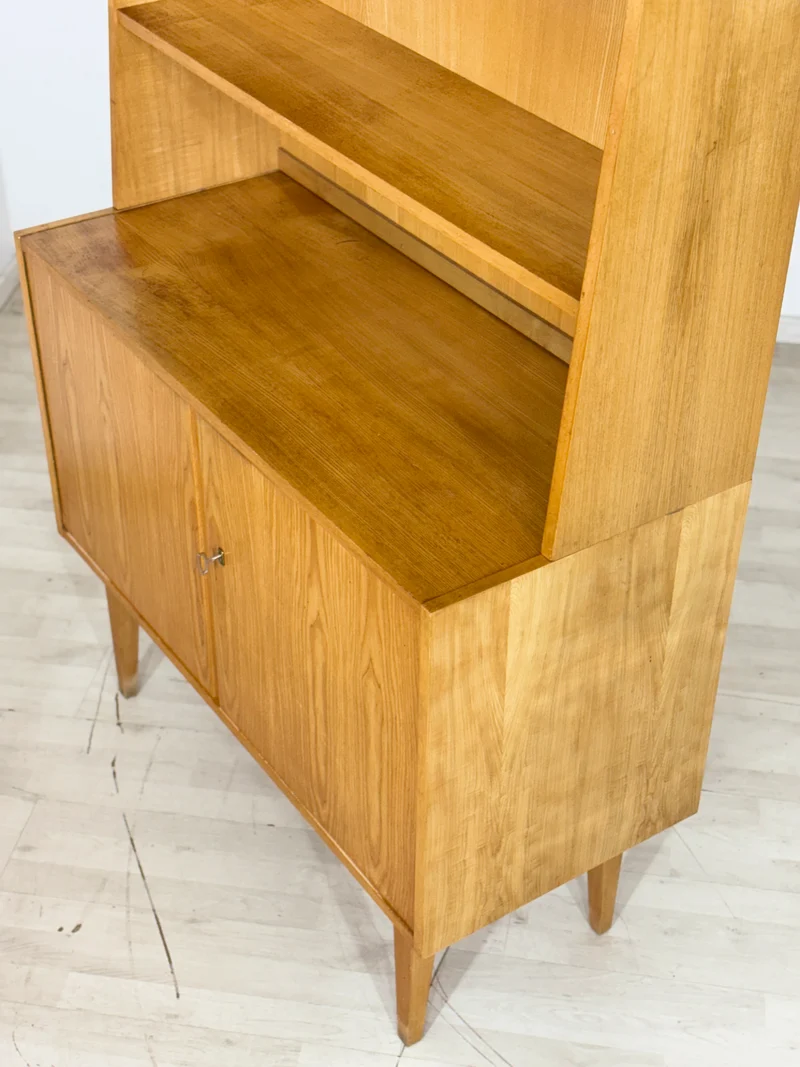Vintage Hellerau Schrank / Mid Century Highboard / Kommode / Serie 602 Senesche
