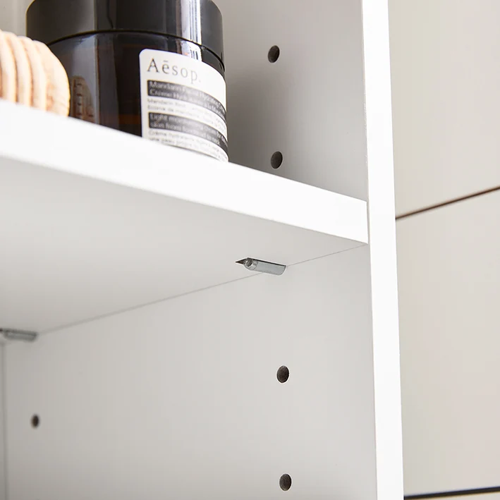 SoBuy | Hochschrank mit 5 Fächern | Badschrank | Badregal | Badmöbel Weiß | BZR160-W