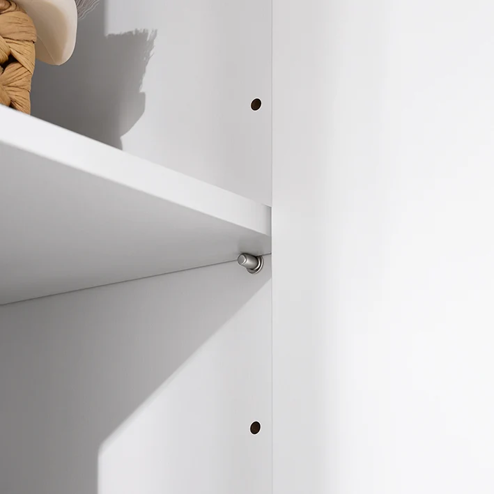 SoBuy | Hochschrank | Badschrank mit Wäschesack | Weiß | BZR150-W