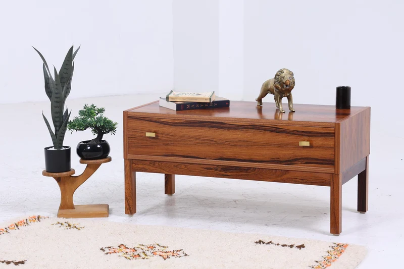 Vintage Schubladen Kommode | Mid Century Schubladen Schrank | Retro 60er Jahre Palisander Aufbewahrung
