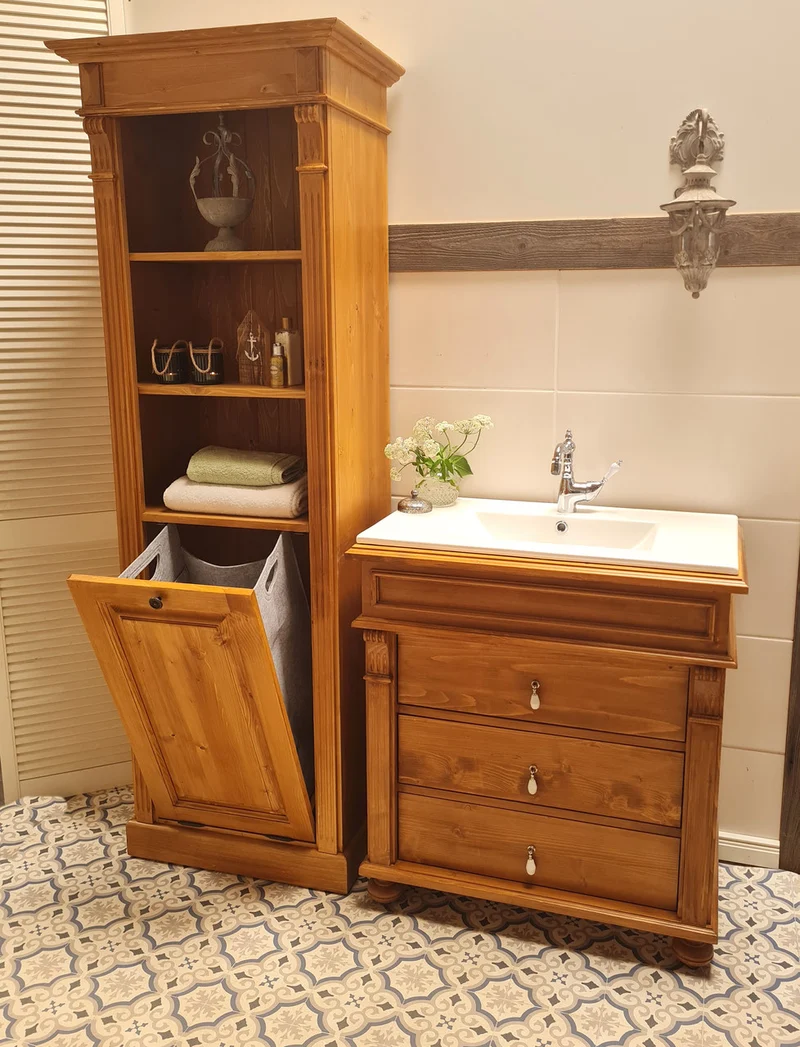 Arvid - Landhaus-Wäscheschrank im Gründerzeit-Stil