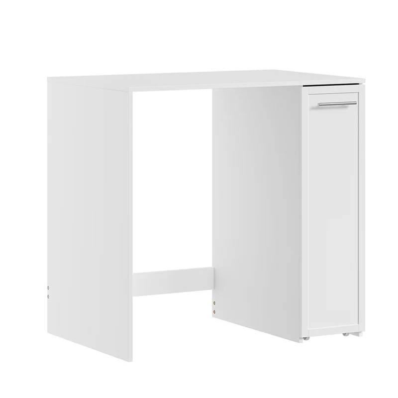 SoBuy | Waschmaschinenregal | Waschmaschinenunterschrank mit Schublade und Auszug | White | BZR229-W