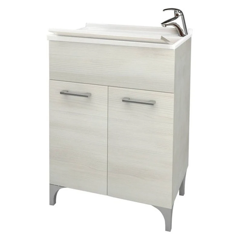 Lavatoio 2 ante da cm 60x50 colore rovere bianco