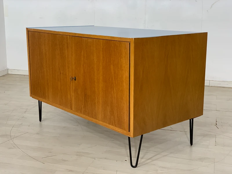 Mid Century Schrank Holz Anrichte Kommode Sideboard