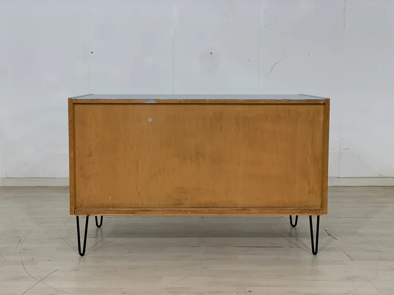 Mid Century Schrank Holz Anrichte Kommode Sideboard