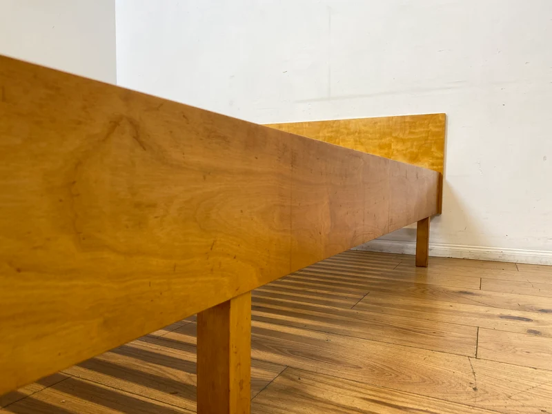 WMK I Stilvolles helles Mid-Century Einzelbett von VEB Hellerau aus 1965 mit verstellbarem 90x190 cm Lattenrost