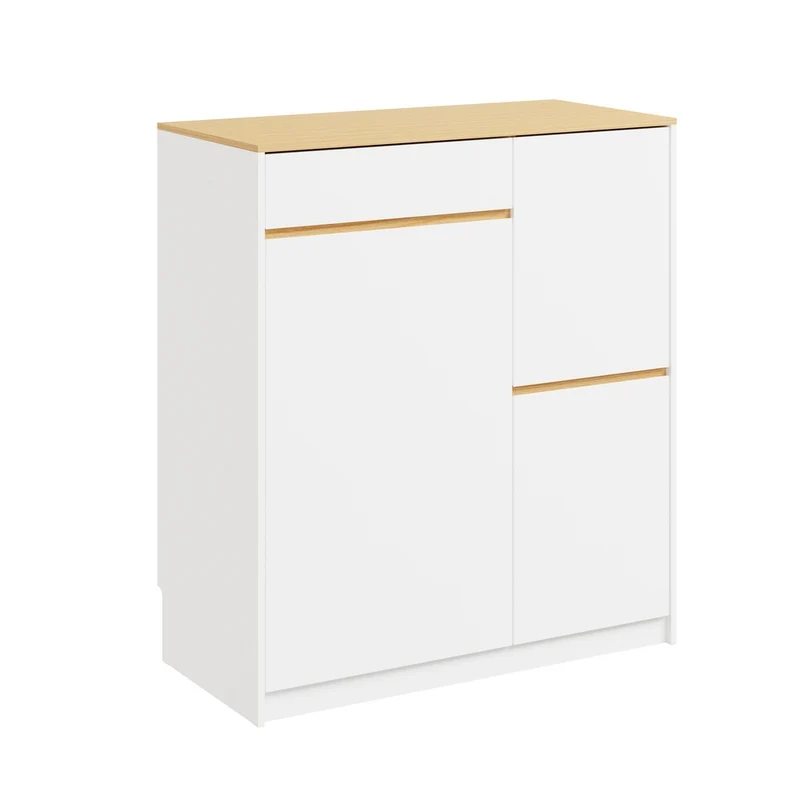 SoBuy | Küchenschränke | Küchenschrank freistehend mit Arbeitsplatte und | White | FSB111-WN