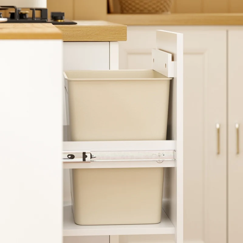 SoBuy | Küchenschränke | Küchenschrank freistehend mit Arbeitsplatte und | White | FSB111-WN