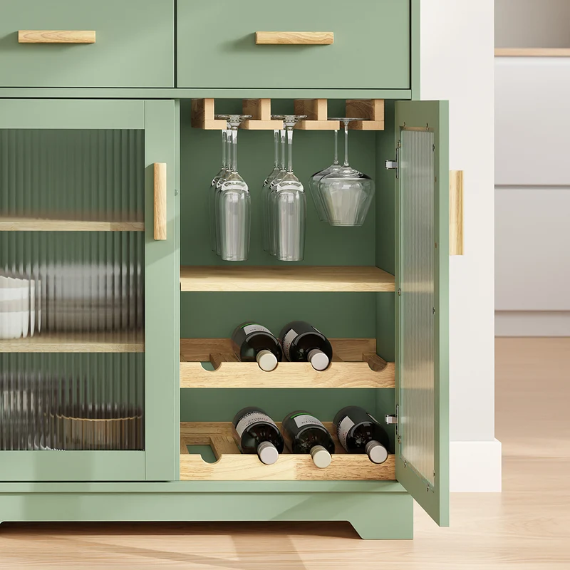 SoBuy | Hochschrank Küchenschrank freistehend Grün | 78×38×180 cm | FSB108-E-GR