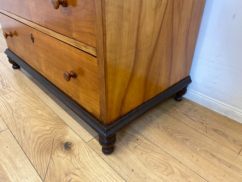 Edler antiker Waschtisch Schrank mit Spiegel & Marmor I Vollholz I Spiegelkommode Anrichte Schubladenkommode Marmorkommode Schminkkommode Frisierkommode Kommode Wäschekommode Vintage Jugendstil