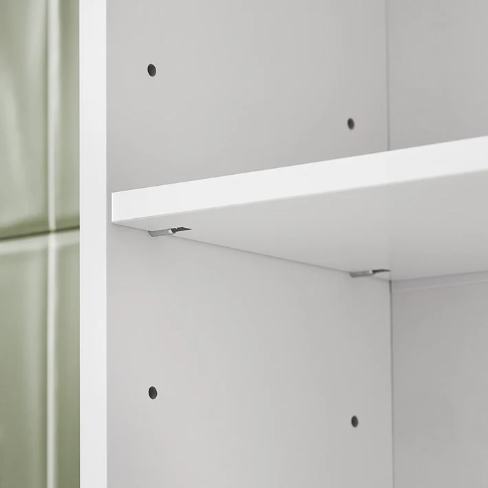 SoBuy | Waschmaschinenüberbau Toilettenregal | Waschmaschinenschrank mit Schrank | Weiß | BZR165-W
