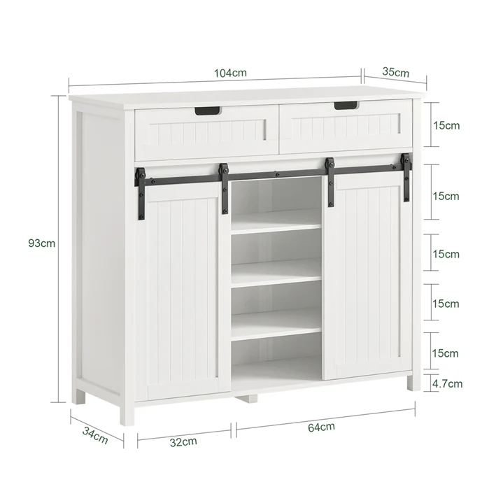 SoBuy | Küchenschrank | Sideboard | Flurschrank | Kommode | FSB74-W