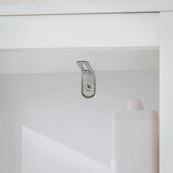 SoBuy | Hochschrank mit Wäschesack | Badschrank | Wäscheschrank | Badregal | Weiß | BZR123-W